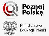 Na białym tle godło orła i logo Przedsięwzięcia Ministra Edukacji i Nauki oraz jego nazwa „Poznaj Polskę”